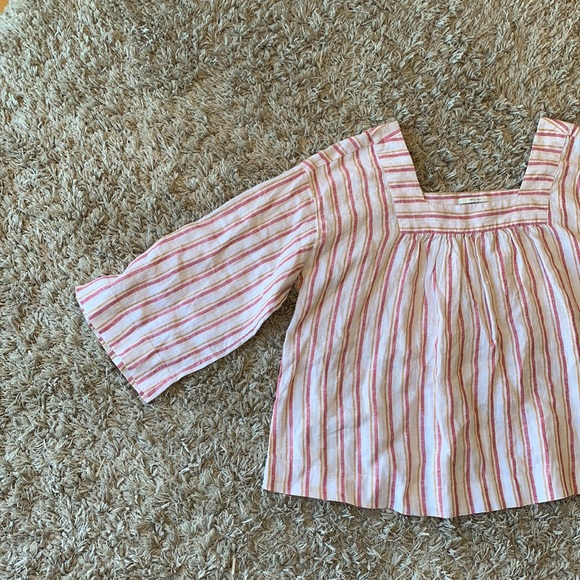 RACHEL ZOE 100% Linen Striped Top - Picture 8 of 14